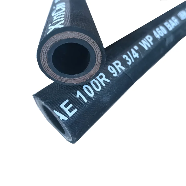 SAE100 hose tube oil hydraulic hoses product with fitting assembly wire reinforced oil hose