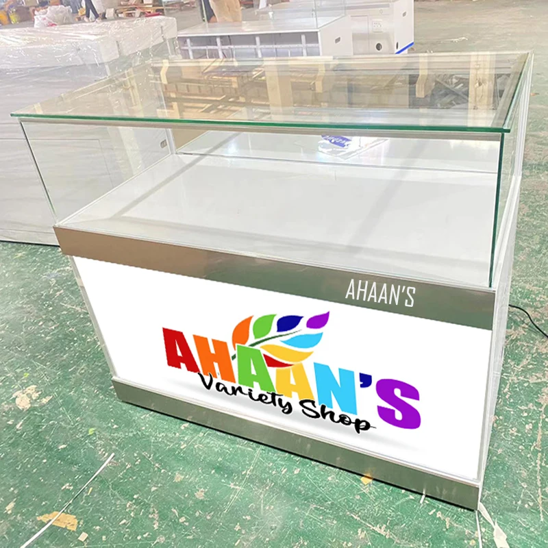Factory glass watch display showcase watches metal counter smart loudspeaker box phone display cabinet