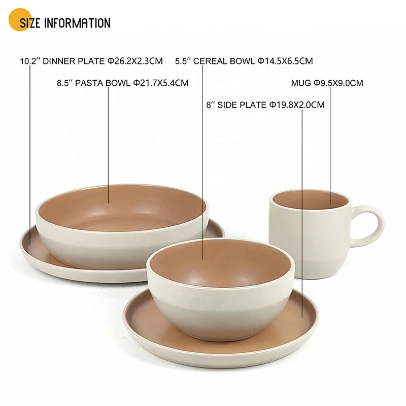 6 Person Ceramic Royal 2 Tone Luxury Dinnerware Luxury Round Dinner Set