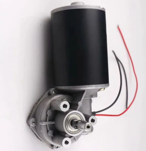 76mm 12v 24v High Torque Elevator Door Parts DC Worm Geared Motor