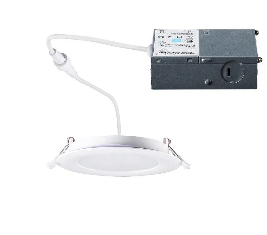 ETL ES FCC Listed 4inch 9W Ultra Thin PC LED Panel Light Beam Angle 110D 100-277V 2700K-6000K IC Rated Air Tight