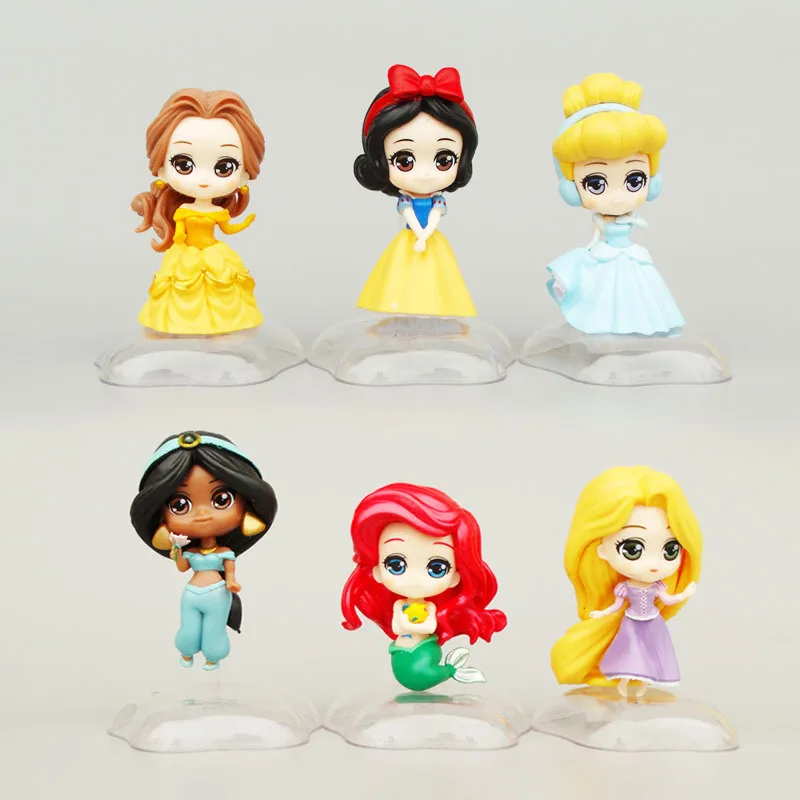 Action Figure Gifts 3D Popular Cartoon PVC Cartoon Lovely Princess Elsa Mermaid Resin Toy Anime for Kids Collectable Decoration