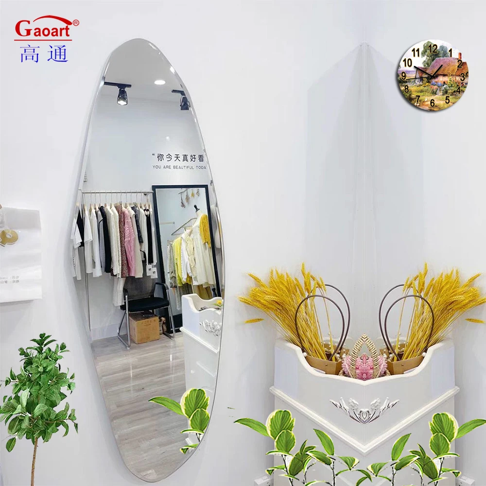 Factory Wall Magic Home Modern Glass Full Unbreakable Mounted Bathroom Bath Beauty Gold Decorative Decor Mirror