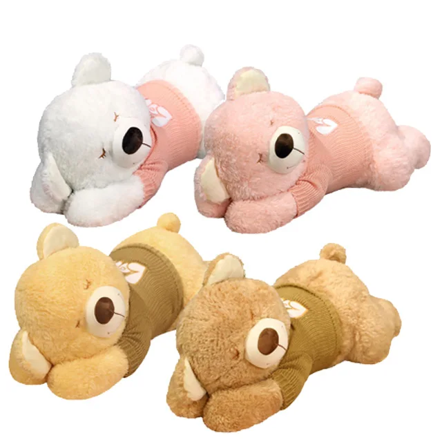 Lying Down Bear Plush Pillow Sofa Home Dolls Gift for Kids Stuffed Animal Teddy Bear Plush Toys Pillow Hot Selling Cute