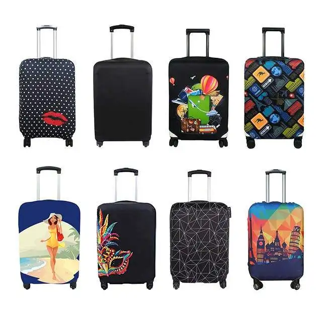 Custom High Quality Luggage Covers Suitcase Cover Dustproof Polkadot Spandex Protector Covers With Fashion Popular Printed