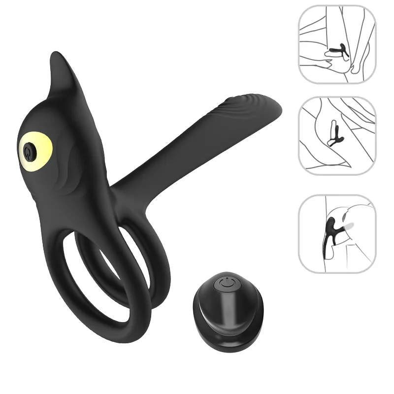 Internet Celebrity Explosion Cock Cage Penis Ring  Sexy Woman Cock Ring Remote Control Rabbit Cock Ring