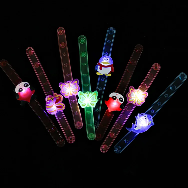 LED Light up Fidget Spinner Bracelet Luminous Goody Bag Filler for Night Parties School Prizes Halloween & Christmas Gifts Kids
