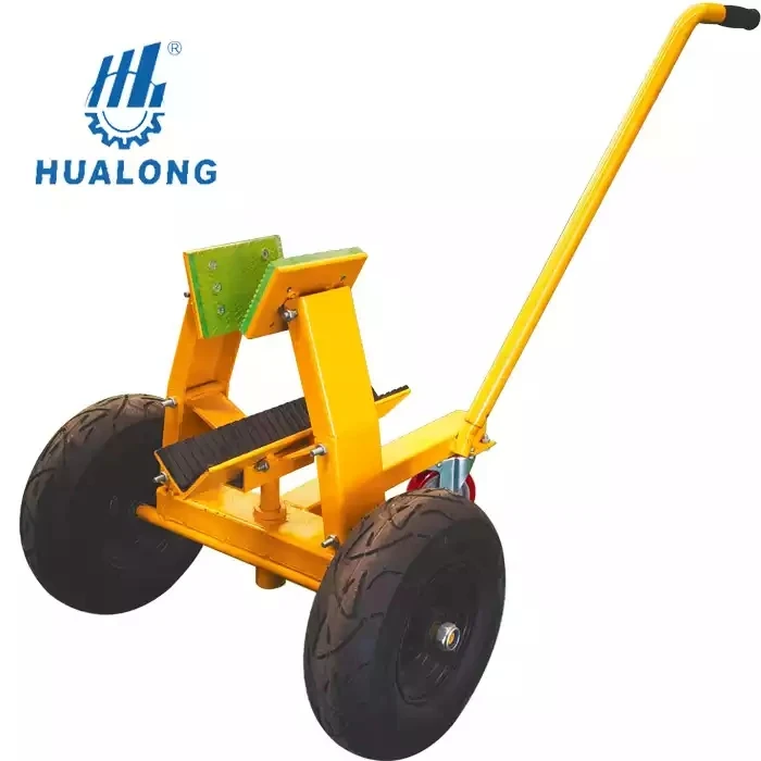 Hualong 3-Wheel Self-Locking Granite Marble Stone Slab Moving Dolly Trolley with 3 Wheels with Favorable Price From China