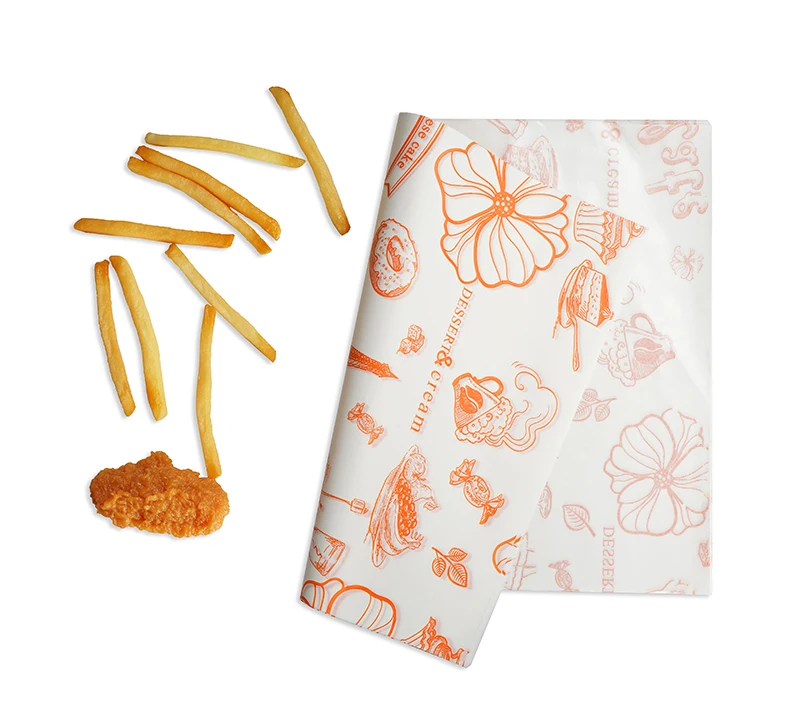 Food Grade Wrap Paper With Your Own Logo, Grease Proof Food Papers Packaging, Wrapping Paper Customized