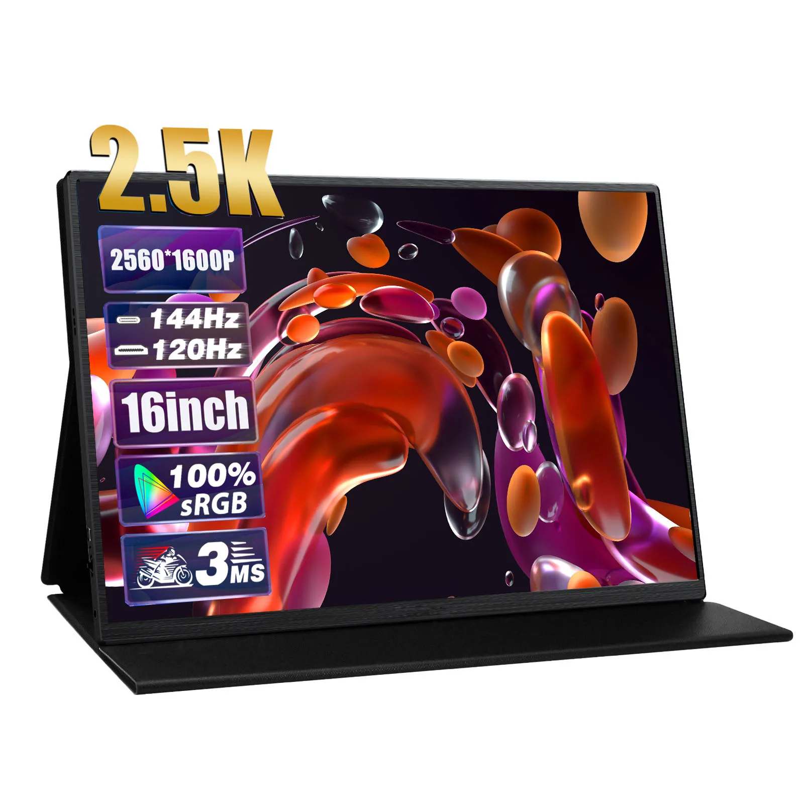 16 inch 2560*1600 type-c ips hdr 144hz portable gaming screen monitor game player slim portable monitor 16 for laptop