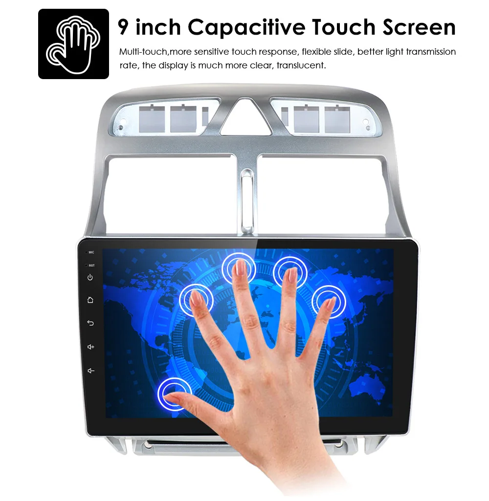 9 inch Car Radio For Peugeot 307 2002-2013 Android 10 Car DVD GPS Navigation Multimedia Player Stereo Video Autoradio