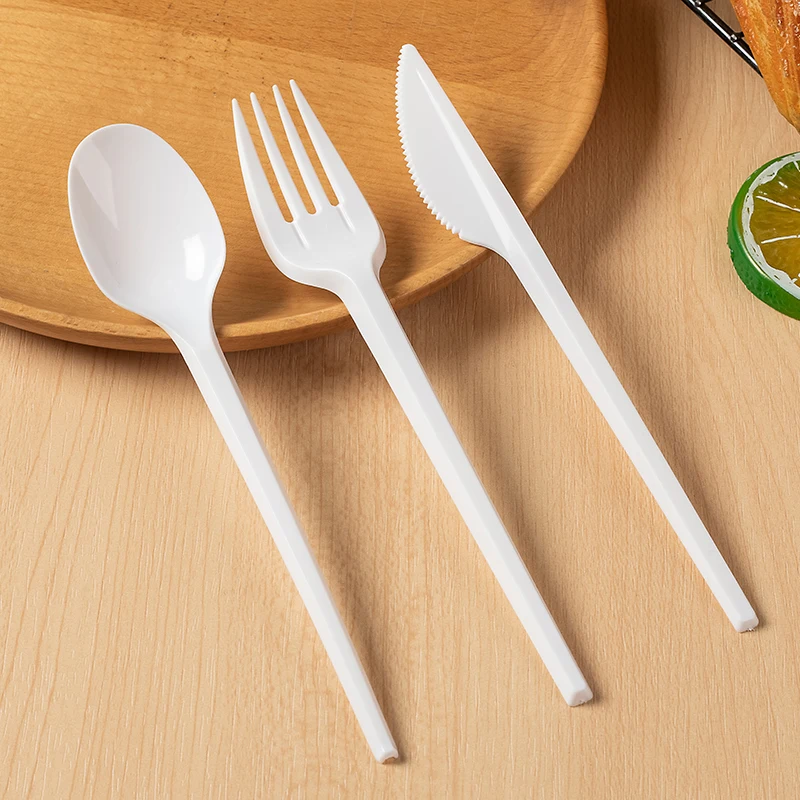 disposable spoon fork knife with napkin table set