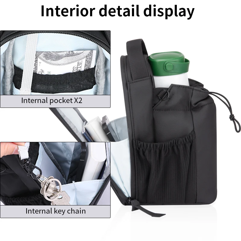 Wholesale Custom Waterproof Pouch Travel Bottles Crossbody Bag Small Sling Bag Bottle Holder With Strap and Magnets