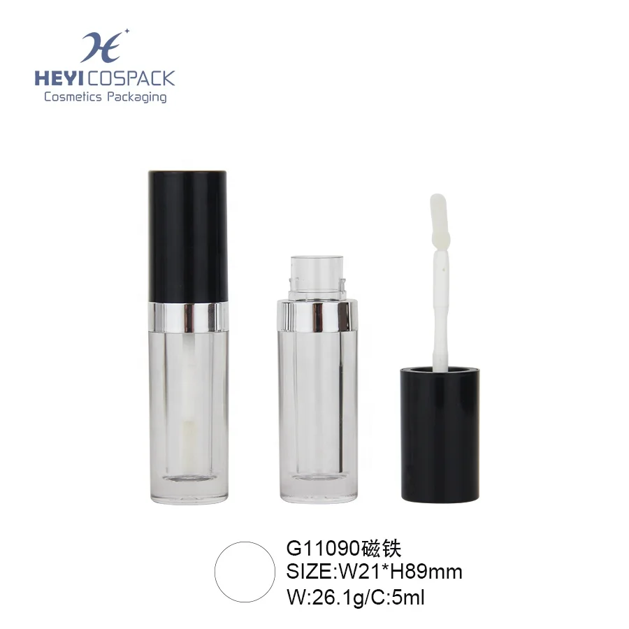 
Latest magnetic clear empty lip gloss containers case / lipgloss tube bottle 5ml for cosmetics packaging 