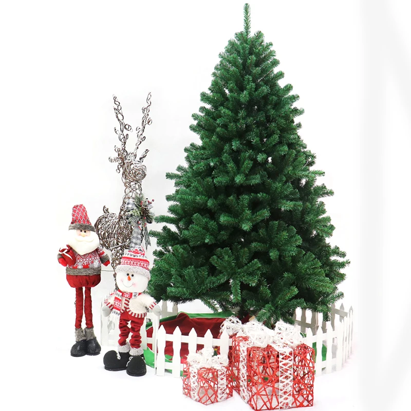 Xmas Tree Green Pvc Pet Pe Mixed New Made Artificial Christmas Tree with Ornaments