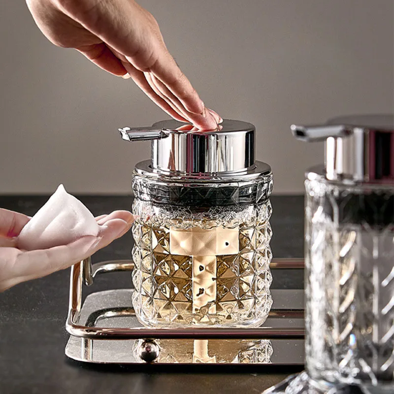 Skincare 200ml 220ml Glass Cosmetic packaging transparent oblique shoulder perfume glass spray lotion bottle