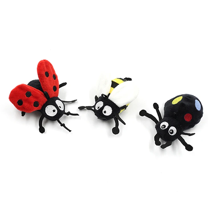 
Wholesale cat toy insect shape interactive plush cat toys with catnip 