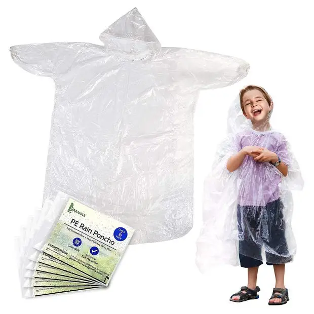 Disposable raincoat adult emergency waterproof poncho travel hiking camping raincoat unisex raincoat