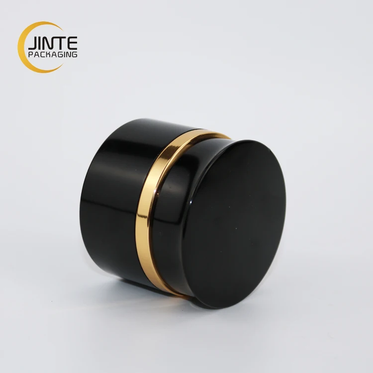 Empty Black Cosmetic Packaging Aluminum Jars With Inside PP Jar For Nail Gel