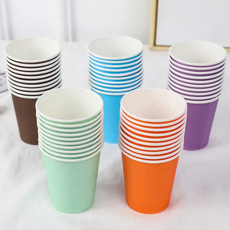 Wholesale custom high quality disposable single wall paper cup office supplies paper cups for hot drink coffee