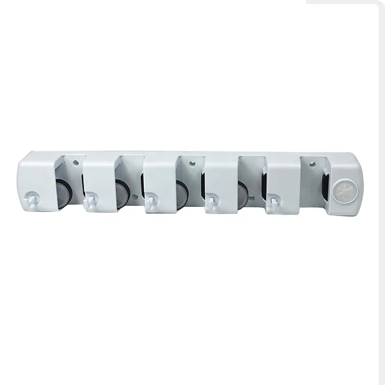 Plastic  Non-folding Rack Multi-use Tools Organizer Mop And Broom Holder