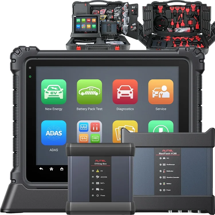 Global autel maxisys ultra ev maxi system ms 909 919 with evdiag kit electric high voltage key tool program diagnostic scanner