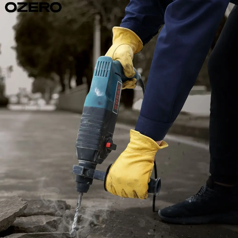 Personalized Glove Branding OZERO Working Multi-layered Assembly lines Microfiber Guangzhou Safety Leather Gloves