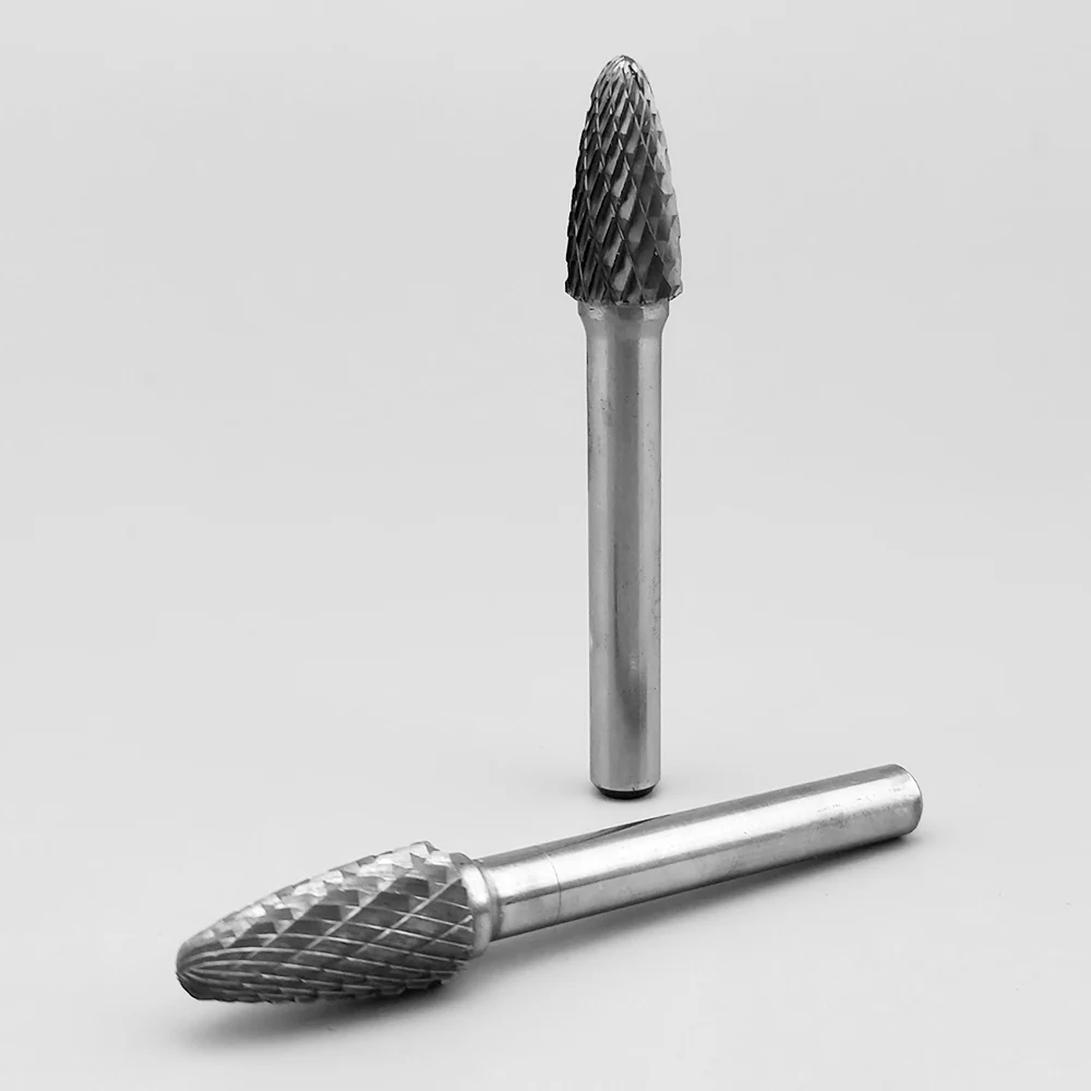 
High Quality Cross Toothing Arc Pointed Tree Tungsten Carbide Rotary Burrs 