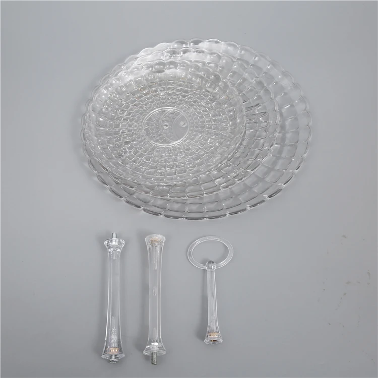 Food Grade Environmentally Friendly Pet Material Cheap Plastic Round Cake Tray Plastic Serving Tray