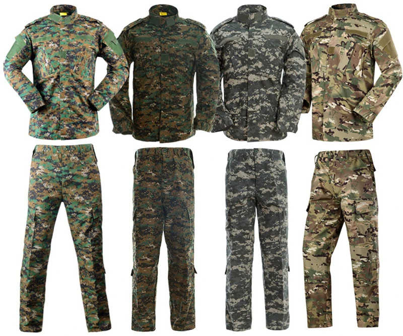 Multi-colored outdoor camouflage clothing Finely processed camouflage uniform