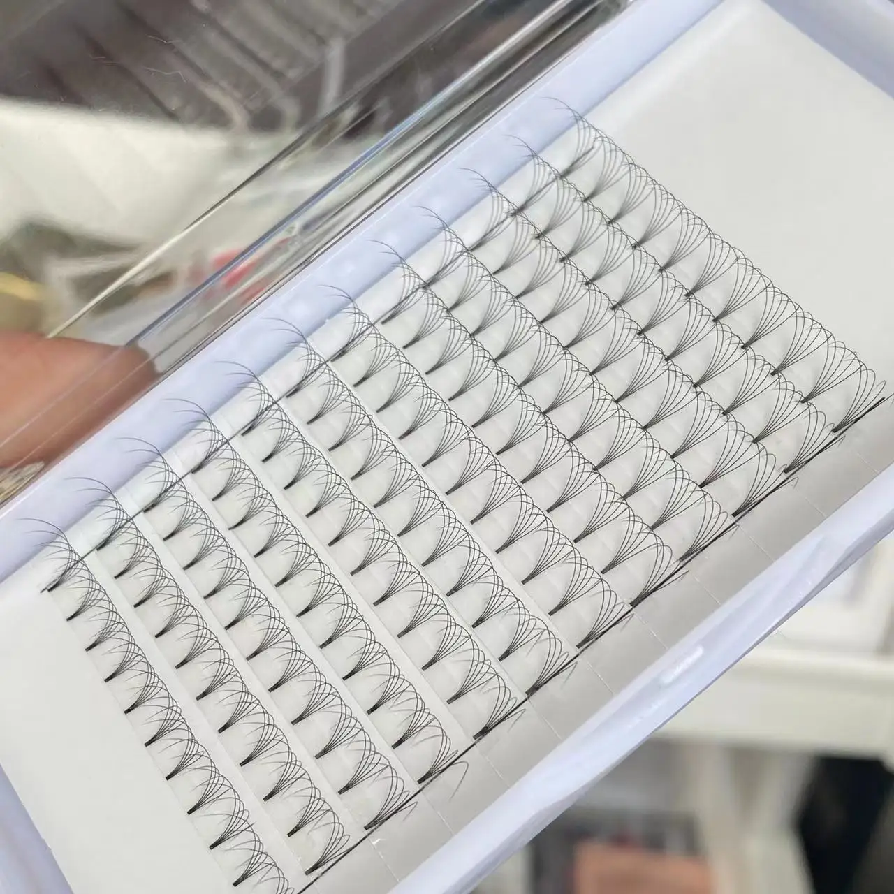 Magnetic eyelashes no glue premade fans 3D 4D 5D 6D 10D C D  curl 0.07 8-15mm russian volume eyelashes extensions