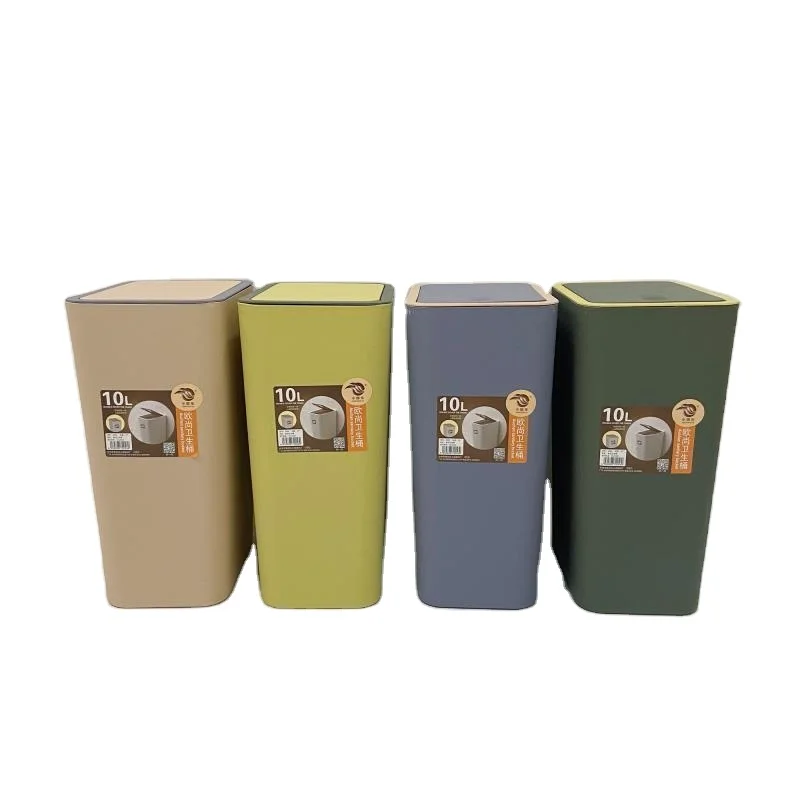 Smart Plastic 10L Sensor Mute  Hand Pedal  Automatic Trash Can Dustbin  Waste Bin