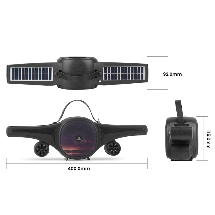 Kisonli SC-21 solar speaker blue tooth wireless outdoor original blue tooth airplane speaker