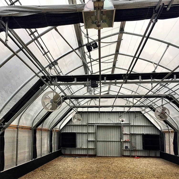  Mini tunnel greenhouse singlespan film commercial green house black out light deprivation