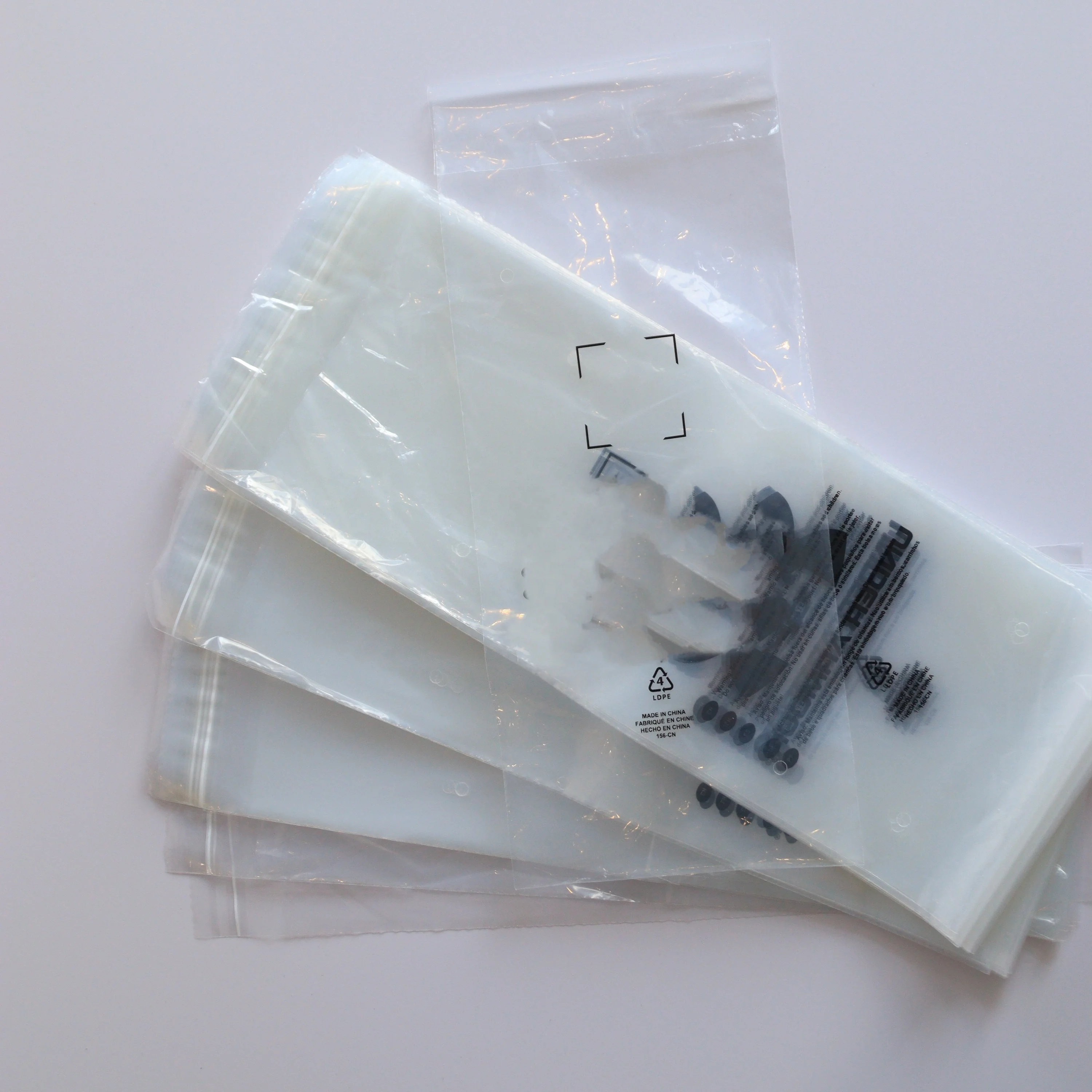 Лидер продаж прозрачная самоклеящаяся Сумка-конверт из полиэтилена HDPE влагостойкая пластиковая обувь носки с глубокой печатью