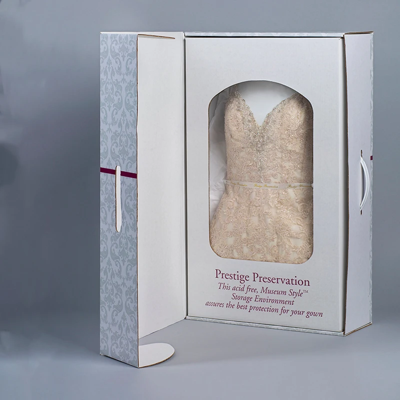Custom Logo Luxury Formal Dress Wedding Dress Boxes Large Wedding Dress Shipping Box