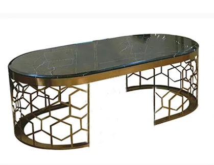 stainless steel modern smart luxury round marble coffee table