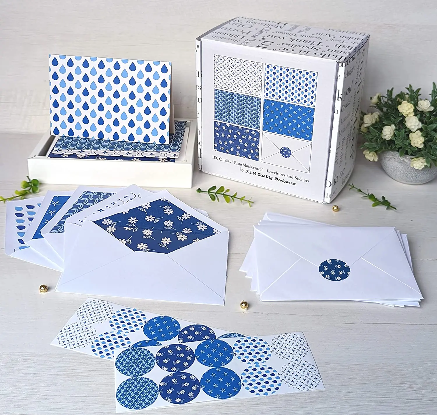 100 All Occasion Assorted Blank Cards Bulk Box Greeting Set Thank You Notes cards thank you cards  All Occasions 4x6 Inch Blank