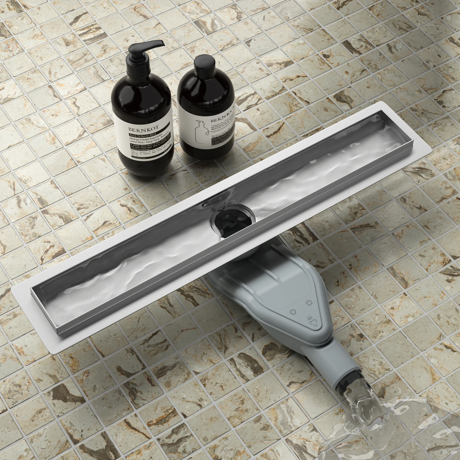 Uniquely Designed Linear Floor Drain Stainless Steel with Water Seal Anti-Odor System and CE Certification