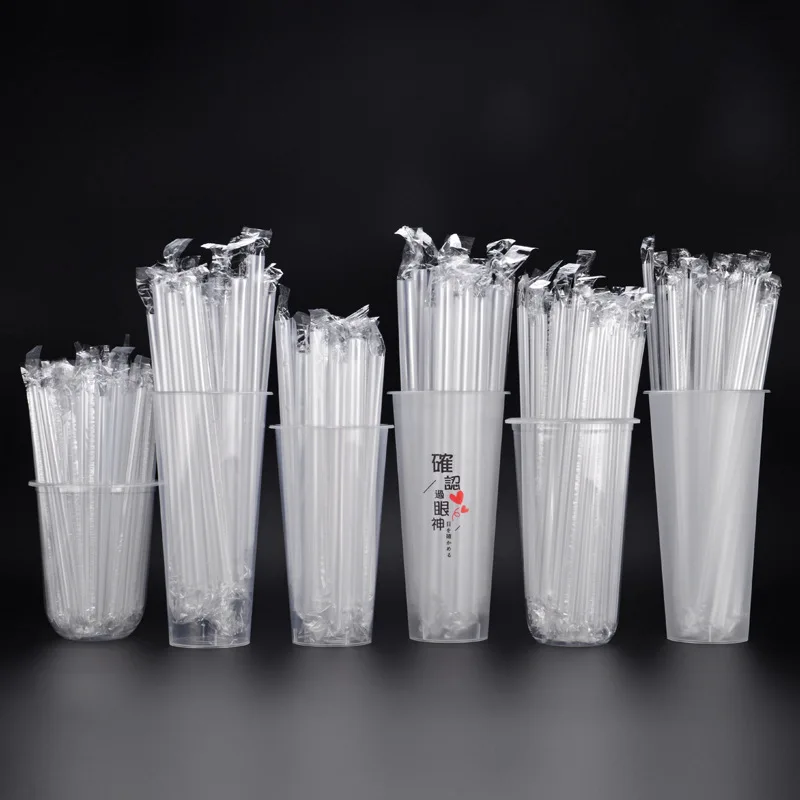 Disposable Plastic Beverage Drinking Boba Tea Straw Bubble Tea PP Plastic Straw