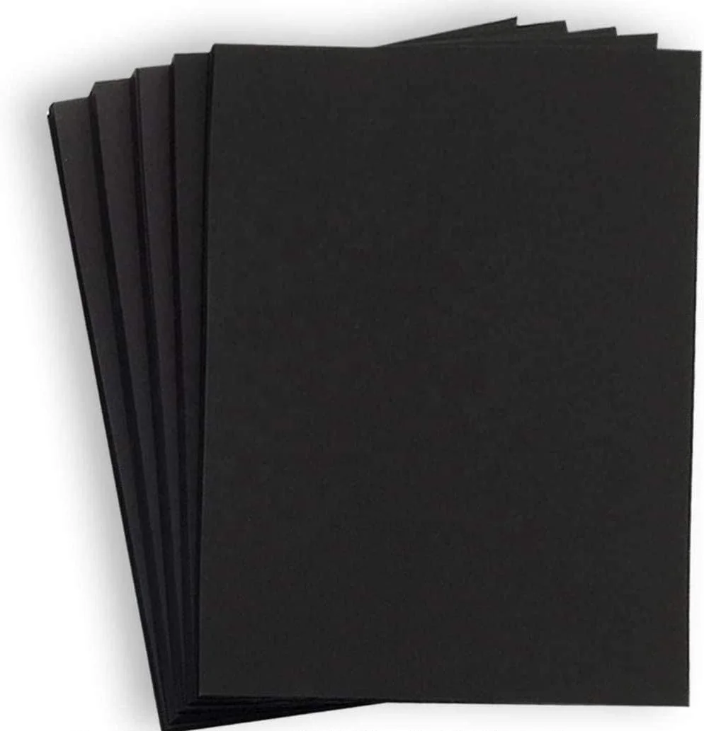 Custom A4 Size Heavyweight Black Color Paper Black Construction Paper