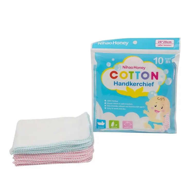 Wholesale New 6-Layer Muslin Pure Cotton Handkerchief Soft Cotton Custom With Lace