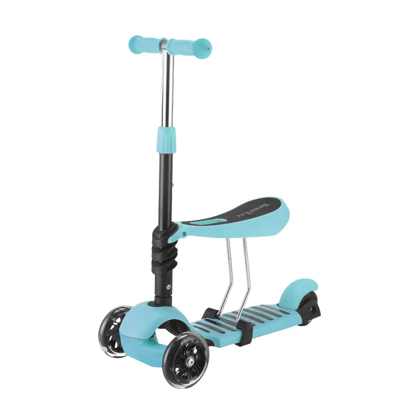 Best selling Mini Kid Scooter Two 120*20mm PU Big Wheel with led Kid Scooter