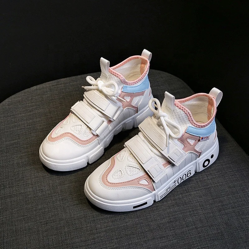 Новая модная Повседневная Удобная женская обувь контрастных цветов на плоской подошве со шнуровкой