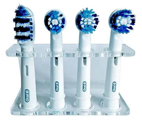 Lucite ORAL B Toothbrush Heads Rack Counter Perspex 4 Brush Heads Stand Clear Acrylic Electric Toothbrush Head Holder