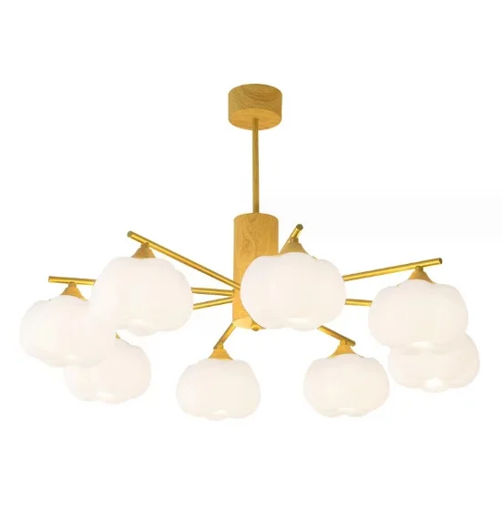 Modern flossy Creative hanging cotton PE LED Decorative white Pendant Light chandelier