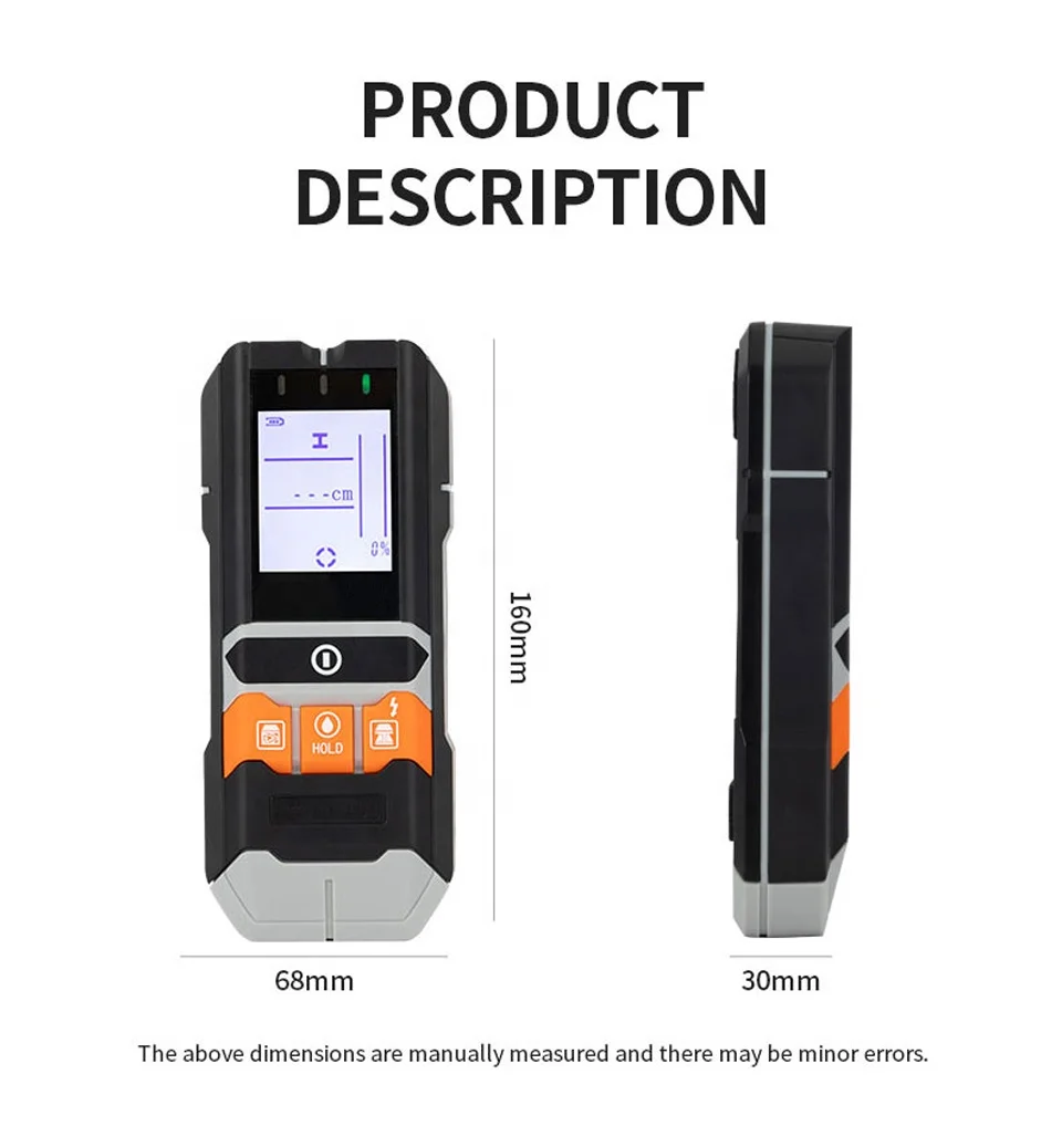 Металлоискатель 4 в 1 детектор влажности на глубине дерева настенный сканер напряжения переменного тока и