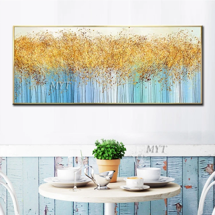 
Canvas Wall Art Custom Canvas Gold Texture Design Large Abstract Hand Oil Painting 