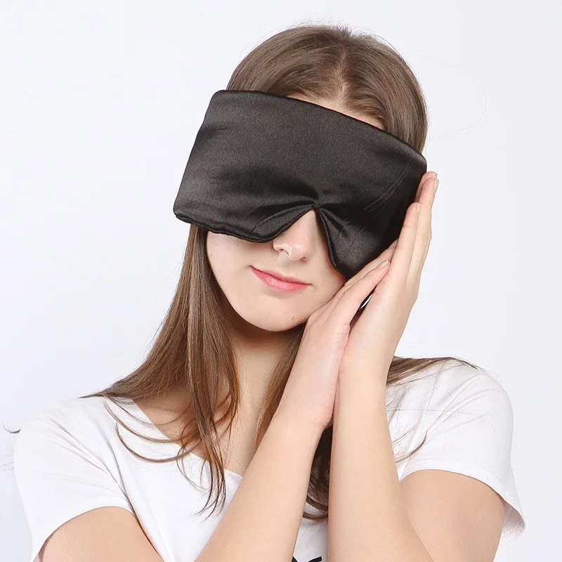 Fashion Lady Luxury Silk Brocade Biodegradable Eye Mask Aloe