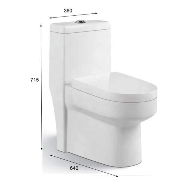 chaozhou Bathroom equipment Ceramic one Piece WC Toilet